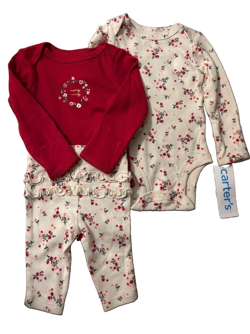 Carter’s Baby Girls 3-Piece Pants Set - NB